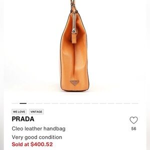 Vintage Prada Cleo Leather Handbag